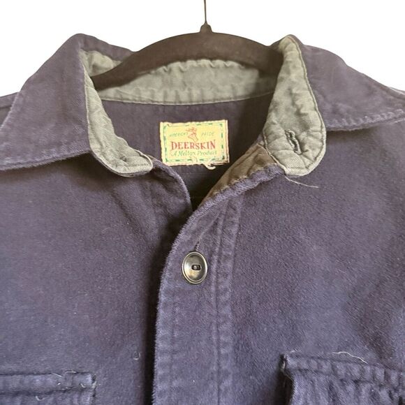 Vintage Deerskin Chamois Button Down Shirt Cabincore Cozy Outdoor Workwear‎ - Picture 10 of 12